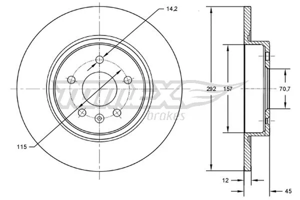 Stabdžių diskas TOMEX Brakes TX 72-59