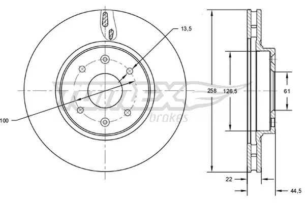 Stabdžių diskas TOMEX Brakes TX 72-60