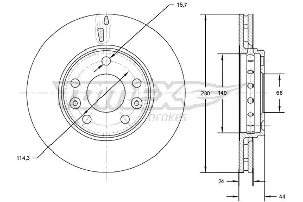 Stabdžių diskas TOMEX Brakes TX 72-61