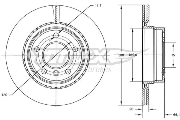 Stabdžių diskas TOMEX Brakes TX 72-72