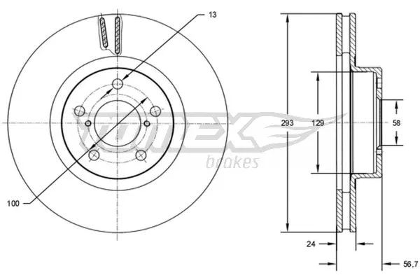 Stabdžių diskas TOMEX Brakes TX 72-74
