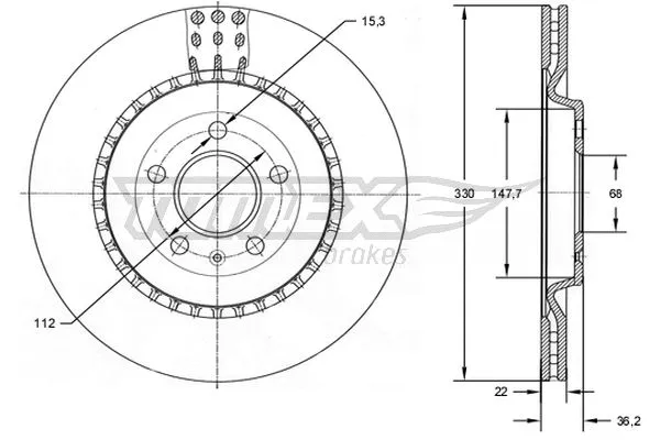 Stabdžių diskas TOMEX Brakes TX 72-79