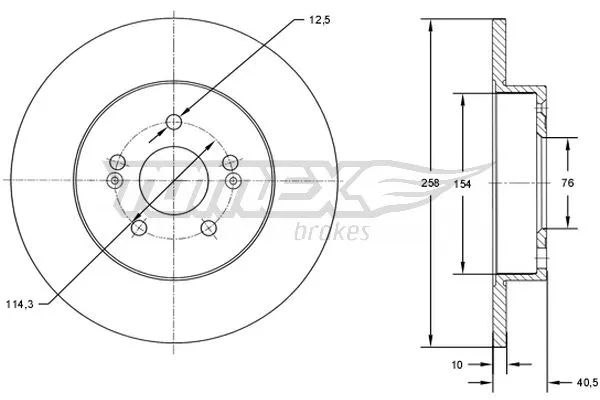 Stabdžių diskas TOMEX Brakes TX 73-05