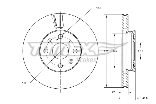 Stabdžių diskas TOMEX Brakes TX 73-29