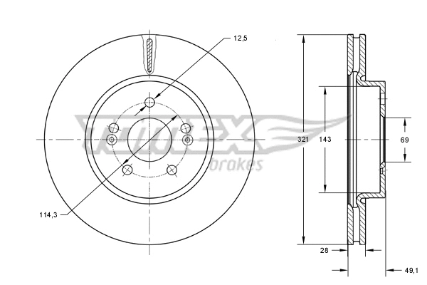 Stabdžių diskas TOMEX Brakes TX 73-32