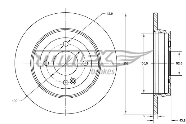 Stabdžių diskas TOMEX Brakes TX 73-35