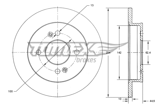 Stabdžių diskas TOMEX Brakes TX 73-38