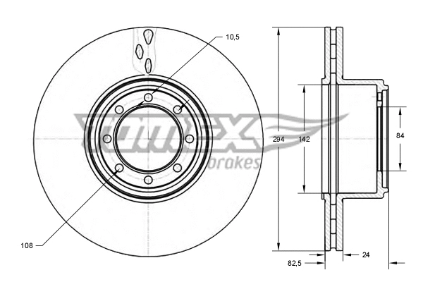 Stabdžių diskas TOMEX Brakes TX 73-42