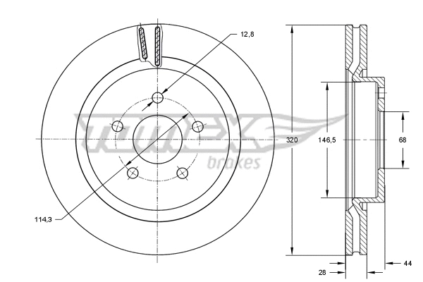 Stabdžių diskas TOMEX Brakes TX 73-52
