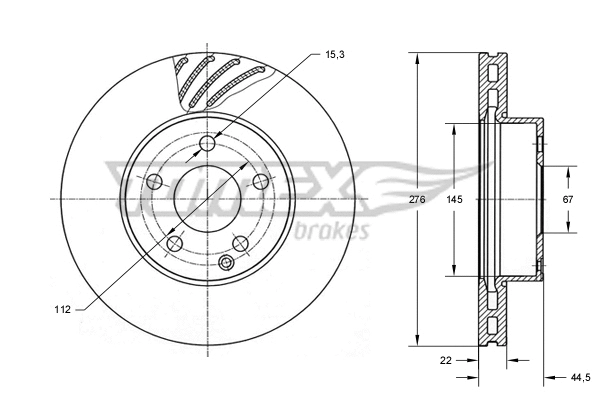 Stabdžių diskas TOMEX Brakes TX 74-08