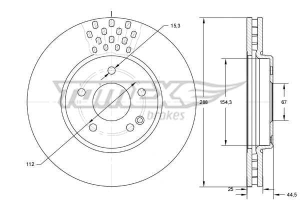 Stabdžių diskas TOMEX Brakes TX 74-09