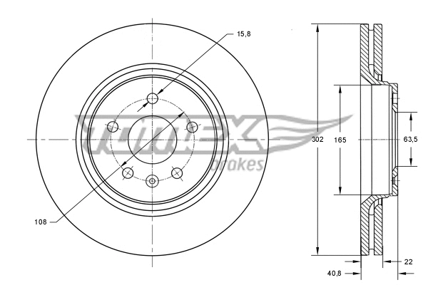 Stabdžių diskas TOMEX Brakes TX 74-14