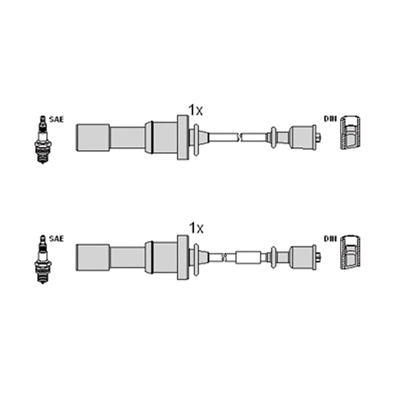 Uždegimo laidų komplektas HITACHI 134376