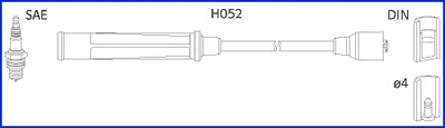 Uždegimo laidų komplektas HITACHI 134576