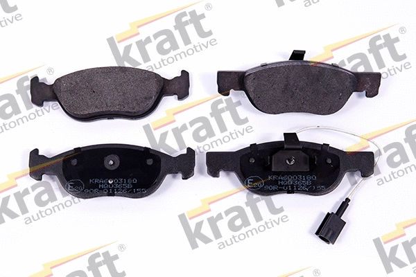 Diskinių stabdžių trinkelių rinkinys KRAFT AUTOMOTIVE 6003180