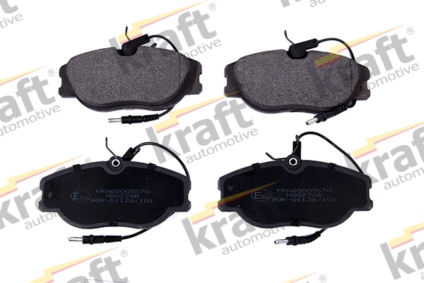 Diskinių stabdžių trinkelių rinkinys KRAFT AUTOMOTIVE 6005670