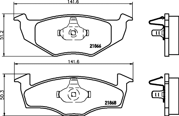 Diskinių stabdžių trinkelių rinkinys HELLA PAGID 8DB 355 008-351
