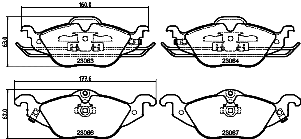 Diskinių stabdžių trinkelių rinkinys HELLA PAGID 8DB 355 008-571