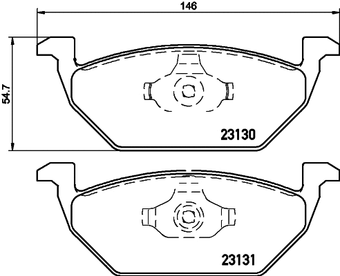 Diskinių stabdžių trinkelių rinkinys HELLA PAGID 8DB 355 008-591