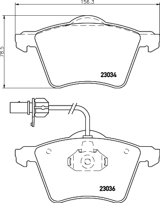 Diskinių stabdžių trinkelių rinkinys HELLA PAGID 8DB 355 008-771