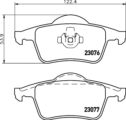Diskinių stabdžių trinkelių rinkinys HELLA PAGID 8DB 355 008-871