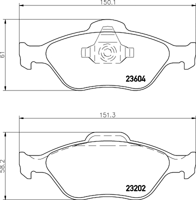 Diskinių stabdžių trinkelių rinkinys HELLA PAGID 8DB 355 008-901