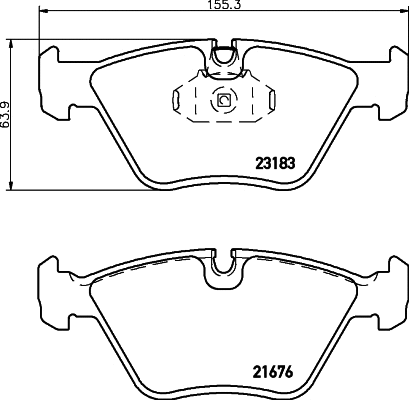 Diskinių stabdžių trinkelių rinkinys HELLA PAGID 8DB 355 009-001