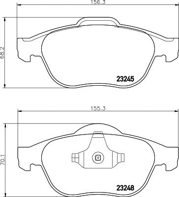Diskinių stabdžių trinkelių rinkinys HELLA PAGID 8DB 355 009-111