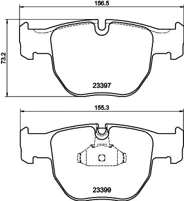 Diskinių stabdžių trinkelių rinkinys HELLA PAGID 8DB 355 009-301