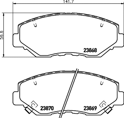 Diskinių stabdžių trinkelių rinkinys HELLA PAGID 8DB 355 010-231