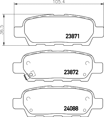 Diskinių stabdžių trinkelių rinkinys HELLA PAGID 8DB 355 010-241
