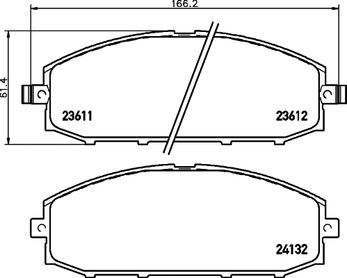Diskinių stabdžių trinkelių rinkinys HELLA PAGID 8DB 355 010-511