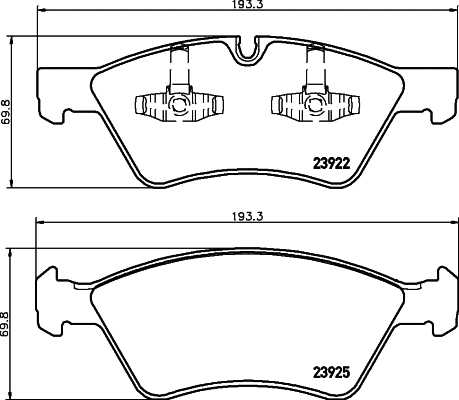 Diskinių stabdžių trinkelių rinkinys HELLA PAGID 8DB 355 012-011