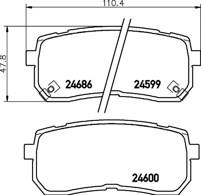 Diskinių stabdžių trinkelių rinkinys HELLA PAGID 8DB 355 013-551