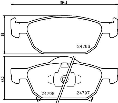 Diskinių stabdžių trinkelių rinkinys HELLA PAGID 8DB 355 013-891