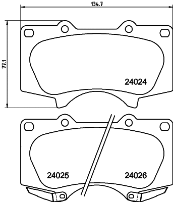 Diskinių stabdžių trinkelių rinkinys HELLA PAGID 8DB 355 014-121