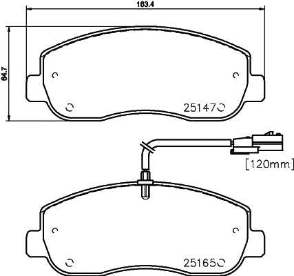 Diskinių stabdžių trinkelių rinkinys HELLA PAGID 8DB 355 015-291