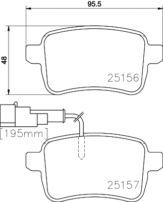 Diskinių stabdžių trinkelių rinkinys HELLA PAGID 8DB 355 015-541