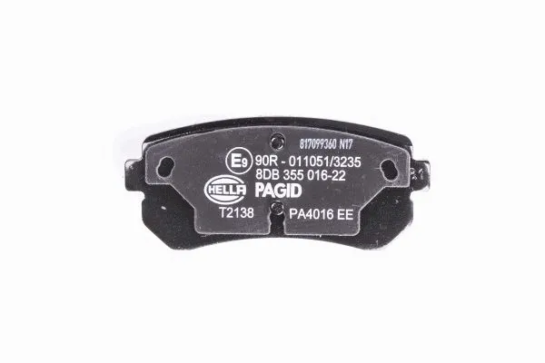 Diskinių stabdžių trinkelių rinkinys HELLA PAGID 8DB 355 016-221