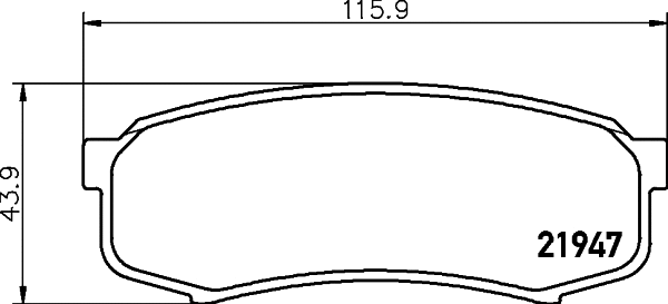 Diskinių stabdžių trinkelių rinkinys HELLA PAGID 8DB 355 016-831
