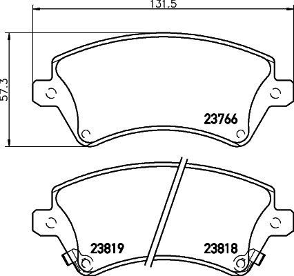 Diskinių stabdžių trinkelių rinkinys HELLA PAGID 8DB 355 017-241