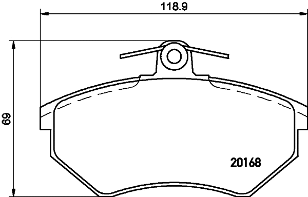 Diskinių stabdžių trinkelių rinkinys HELLA PAGID 8DB 355 017-891