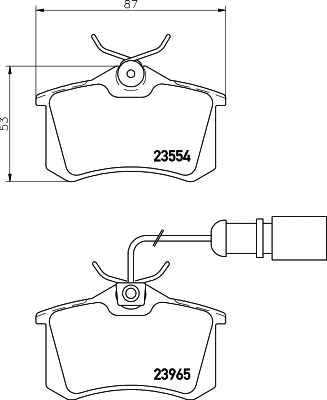 Diskinių stabdžių trinkelių rinkinys HELLA PAGID 8DB 355 018-601