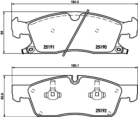 Diskinių stabdžių trinkelių rinkinys HELLA PAGID 8DB 355 019-551