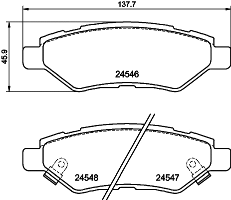 Diskinių stabdžių trinkelių rinkinys HELLA PAGID 8DB 355 020-011