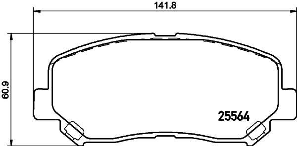 Diskinių stabdžių trinkelių rinkinys HELLA PAGID 8DB 355 020-511