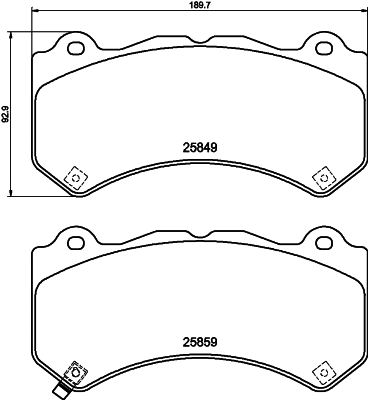 Diskinių stabdžių trinkelių rinkinys HELLA PAGID 8DB 355 021-041
