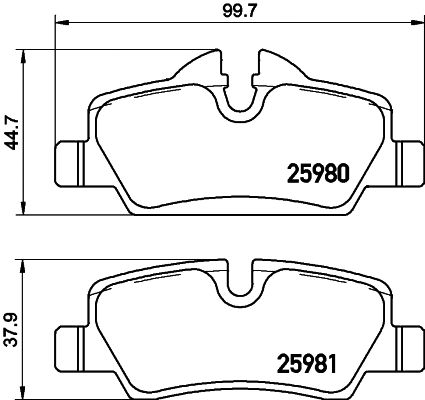 Diskinių stabdžių trinkelių rinkinys HELLA PAGID 8DB 355 021-481