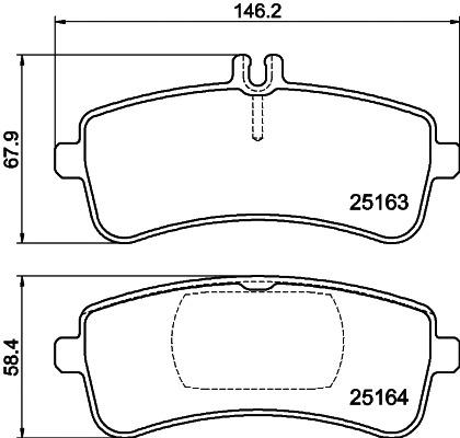 Diskinių stabdžių trinkelių rinkinys HELLA PAGID 8DB 355 025-241