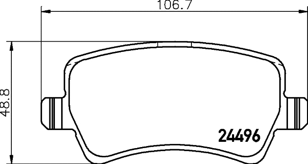 Diskinių stabdžių trinkelių rinkinys HELLA PAGID 8DB 355 025-401